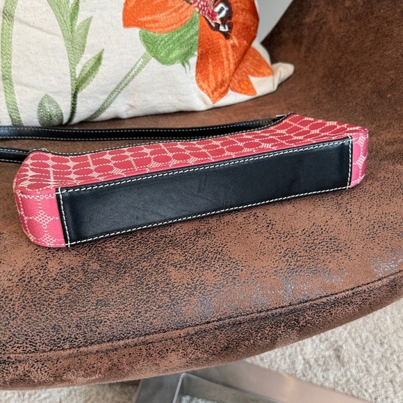 VINTAGE KATE SPADE DEMI BAG SIGNATURE CANVAS LEATHER VGUC - Picture 6 of 8